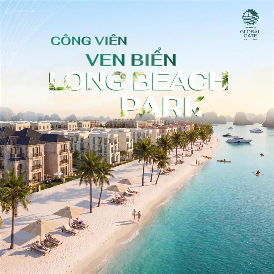 Bán bt song lập vinhomes global gate hạ long, 12,3 tỷ, 162 m2, sở hữu vị trí sát mép biển hiếm có