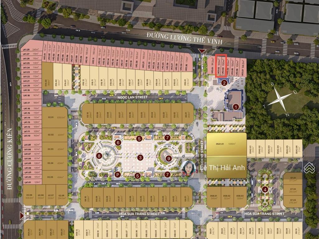 Căn liền kề 100m2 đối diện vinhomes green bay  mặt lương thế vinh  giá chỉ từ 47 tỷ  0961 266 ***