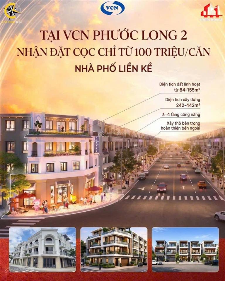 Nhà phố trung tâm, sở hữu dễ dàng chỉ từ 100 triệu tại vcn phước long 2 nha trang
