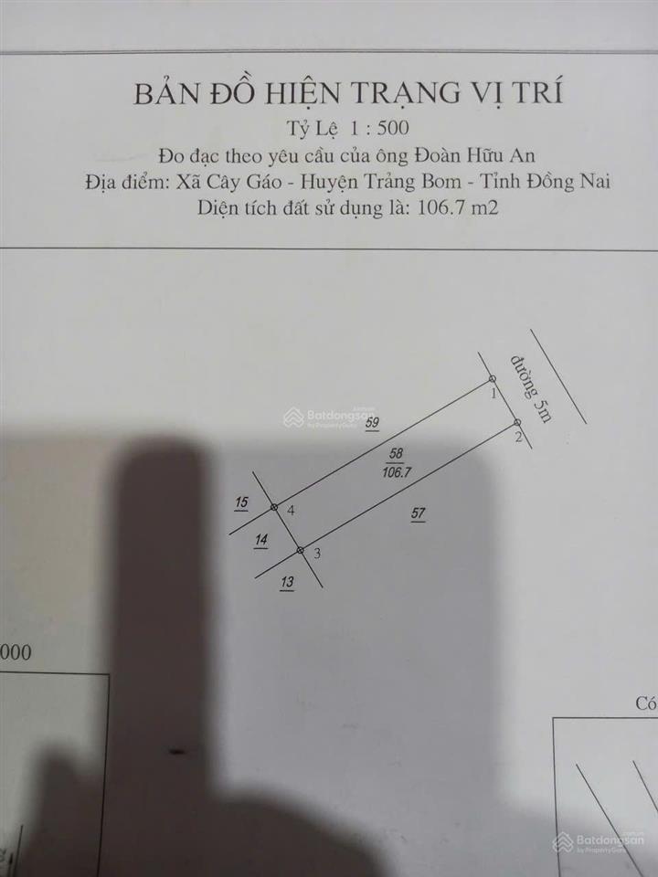 Đất nền để ở, có thể xây nhà được, gần khu giáo xứ bắc sơn, trảng bom, đồng nai
