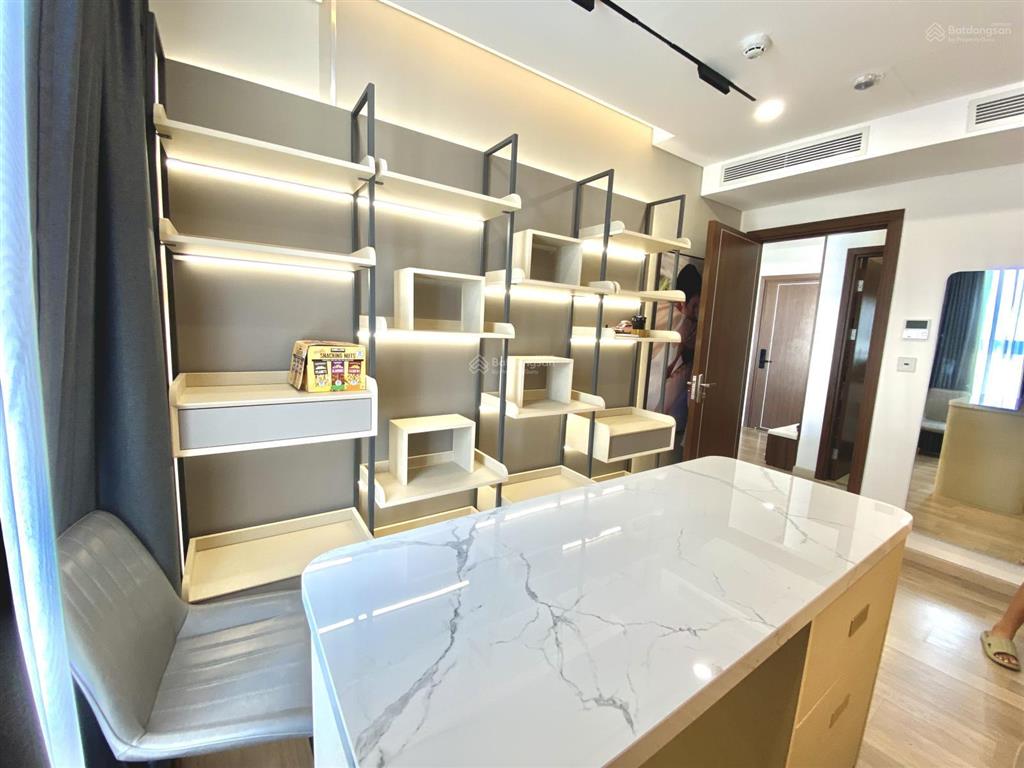 Cho thuê căn hộ 1 phòng ngủ +, nội thất sang trọng, tòa nhà ct1 luxury riverside, vcn phước long