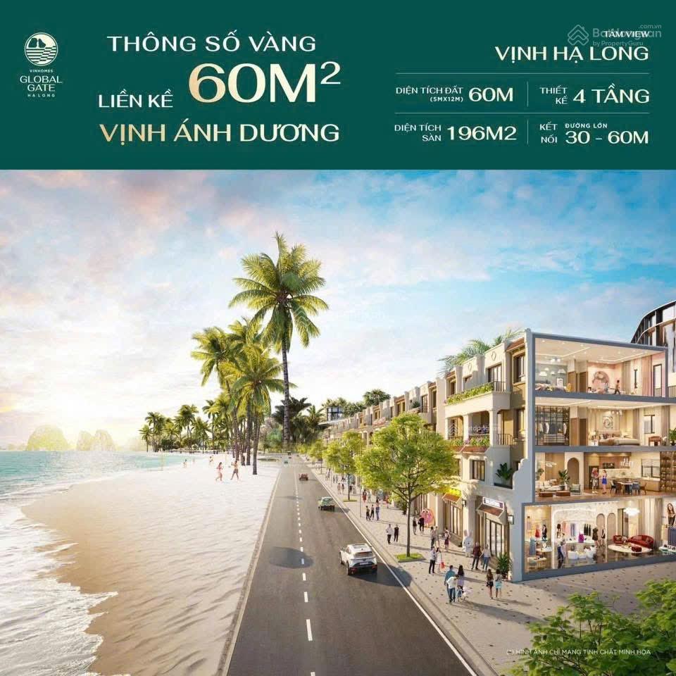 Nhà liền kề 60m tại vinhomes globalgate hạ long