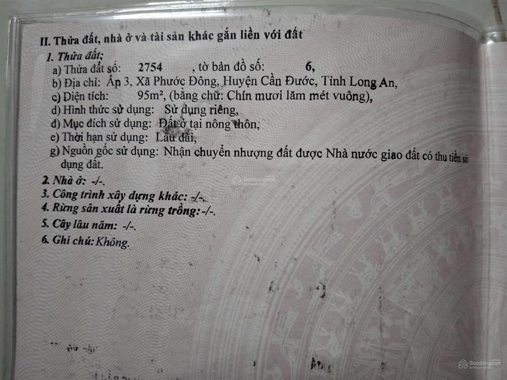 Cần bán lô đất phước đông  cần đước  giá 900 triệu  tin thật 100%  0965 062 ***