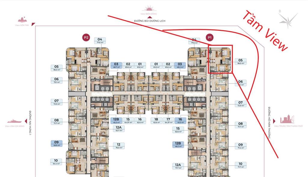 Cực hiếm  cần bán căn hộ 96m2 tầng 28 peninsula view biển mỹ khê  trung tâm tp đà nẵng