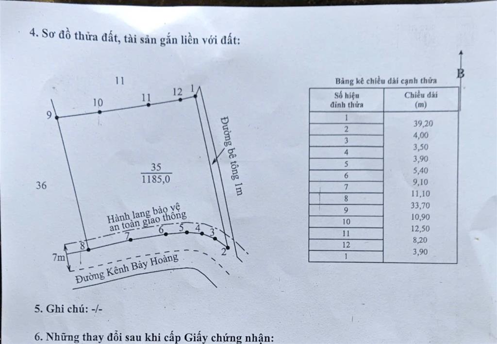 Bán lô đất lúa chuyển thổ đường bê tông 6m giá 1,2tỷ