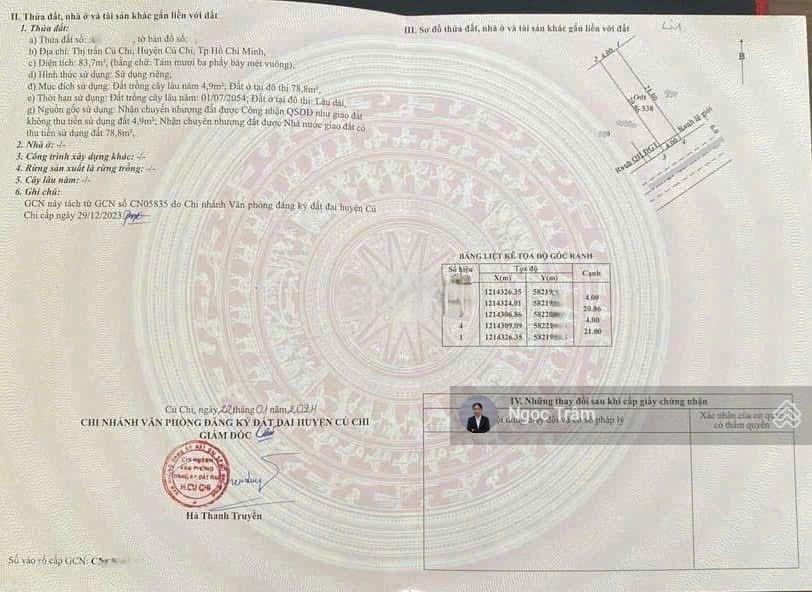 Bán đất về quê 83m2 giá 1tỷ2 đường bùi thị he thị trấn củ chi sổ hồng riêng ngay kcn tây bắc củ chi