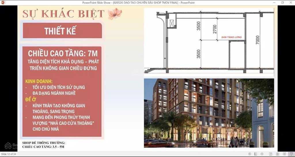 Shop khối đế vừa kinh doanh vừa ở được , tạo dòng tiền liên tục chỉ 1,6 tỷ.gần cv sunworld,cv thể t