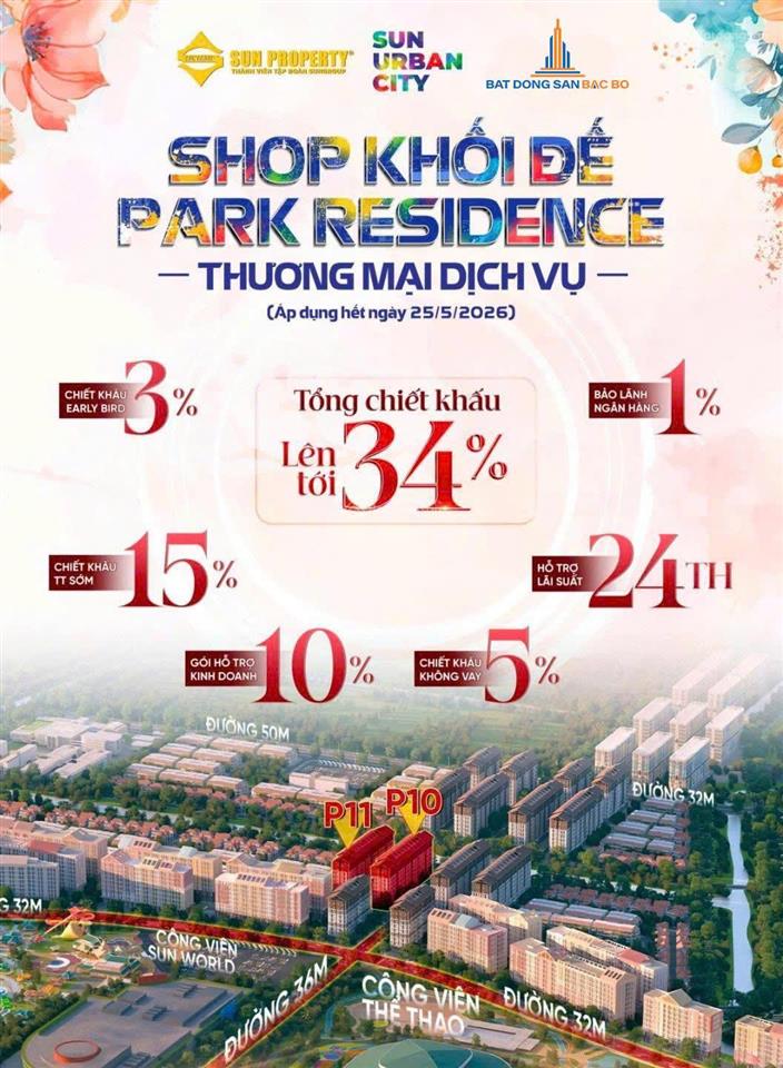 Shop khối đế vừa kinh doanh vừa ở được , tạo dòng tiền liên tục chỉ 1,6 tỷ.gần cv sunworld,cv thể t