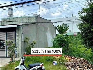 Thanh lý nhanh lô đất để về quê dt 90m2 giá 1tỷ2 ngay bệnh viện xuyên á, củ chi sổ hồng riêng.