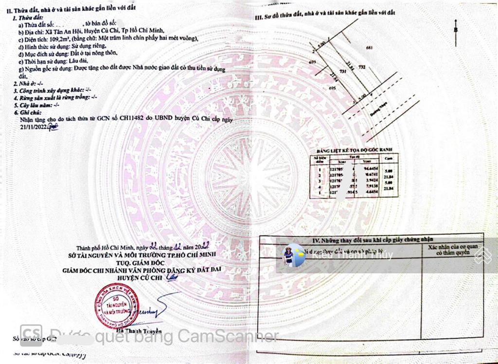 Đất đ.cao thị bèo, tân an hội, củ chi. 110m2 giá 1 tỷ 100 triệu. sổ riêng ngay gần kcn tây bắc
