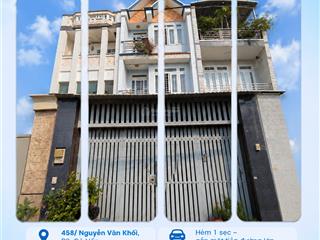 Hơn 100tr/m2 có ngay hxh 458 nguyễn văn khối p9 4x15m cn 60m2 4 lầu kv dân cư ổn định chỉ 6,5 tỷ tl