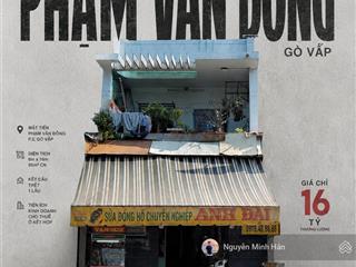 Mtkd phạm văn đồng 6x16m cn 95m2 2 lầu vị trí trung tâm kinh doanh f&b giảm còn 16 tỷ tl