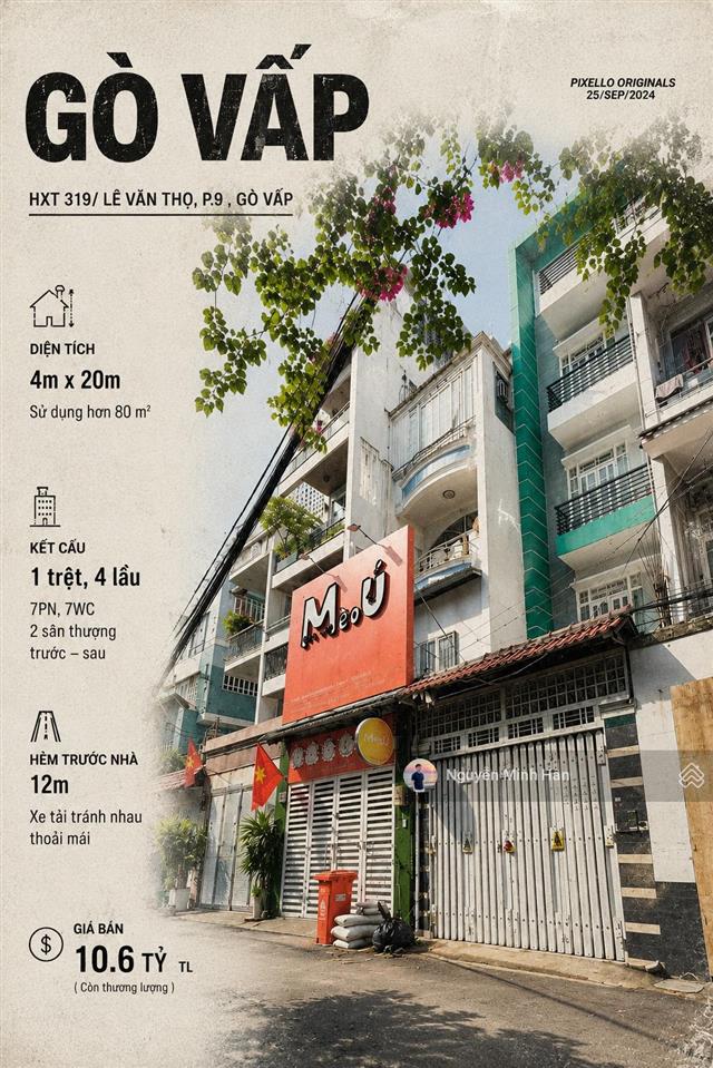 10,6 tỷ cho 80m2 hxt 319 lê văn thọ p9 4x20m 5l 7pn tn ~ 33tr sau cải tạo giảm giá còn 10,6 tỷ tl