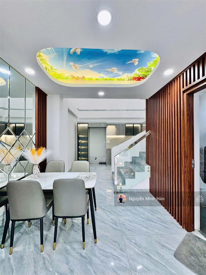 Nhà mới cạnh bờ sông vàm thuật, hxh 26 trần bá giao p5 4x11m cn 41m² 5l 6pn giảm giá còn 7,65 tỷ tl