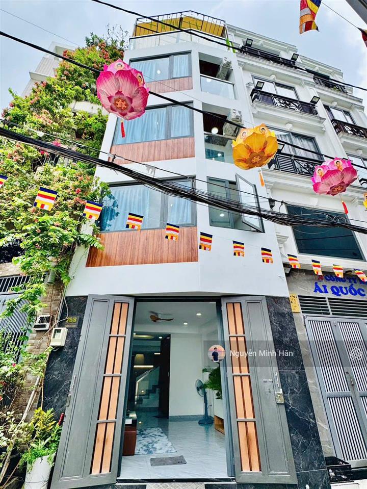 Nhà mới cạnh bờ sông vàm thuật, hxh 26 trần bá giao p5 4x11m cn 41m² 5l 6pn giảm giá còn 7,65 tỷ tl