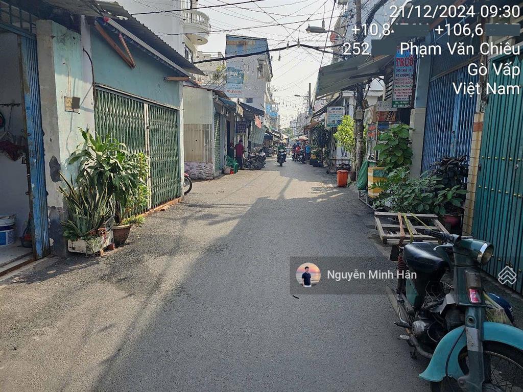 57tr/m2 đất odt 100% nhà c4 hxh 252 phạm văn chiêu p9, 5,75x47m cn 280m2 giá 16,3 tỷ tl