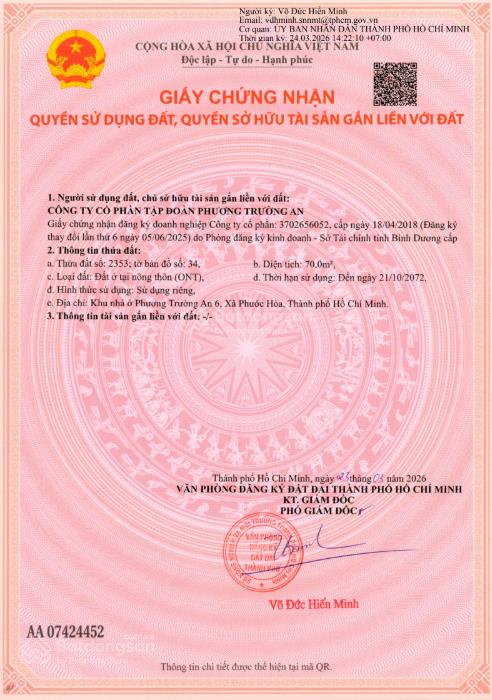 Chỉ từ 239triệu (20%) sở hữu  đất nền bắc sài gòn  ngay cao tốc tp. hcm  chơn thành