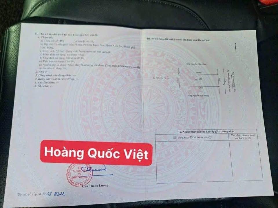 Bán Đất Nền Trung Tâm Kiến An - Đường Hoàng Quốc Việt
