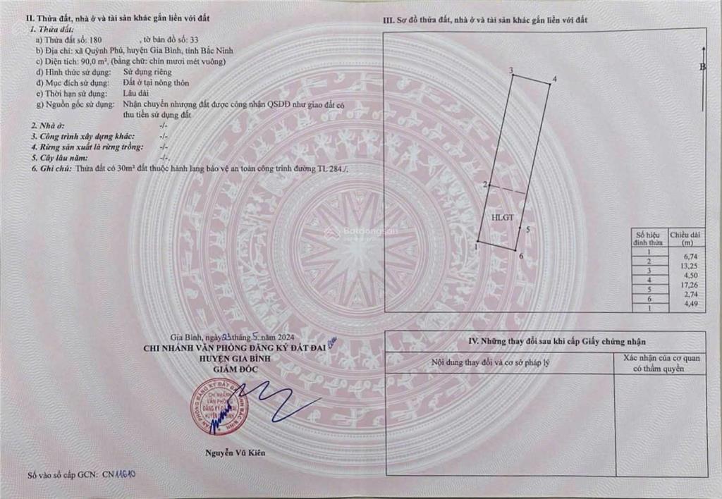 Bán gấp lô đất có sẵn cửa hàng trục chính kinh doanh đẹp