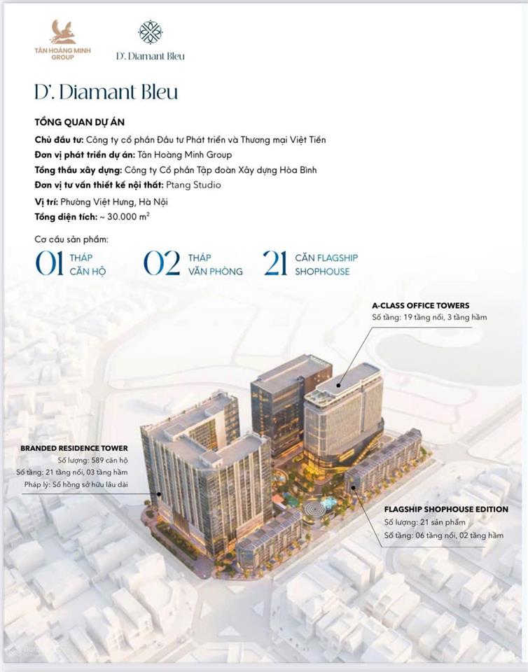D.diamant bleu tân hoàng minh long biên chính thức nhận booking giá từ 106tr/m2, ck 14%, htls 0%