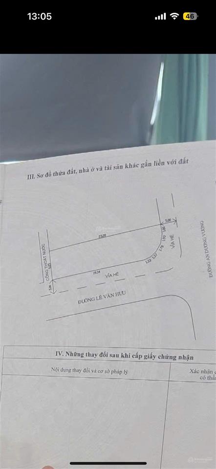 Bán đất 2 mặt tiền góc an dương vương & lê văn hưu, đà nẵng