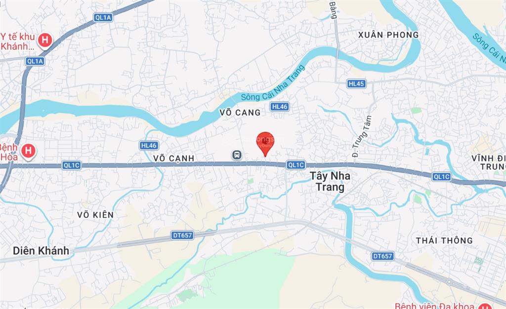 Bán 194m2 ngang 9m đường rộng 30m ngay cổng vào kđt vĩnh điềm trung nha trang