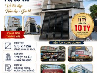 Cần bán gấp 2mt hxh quang trung p8 5.5x12m~67m2, 4 tầng st, vị trí cực đẹp, giảm còn 10 tỷ tl