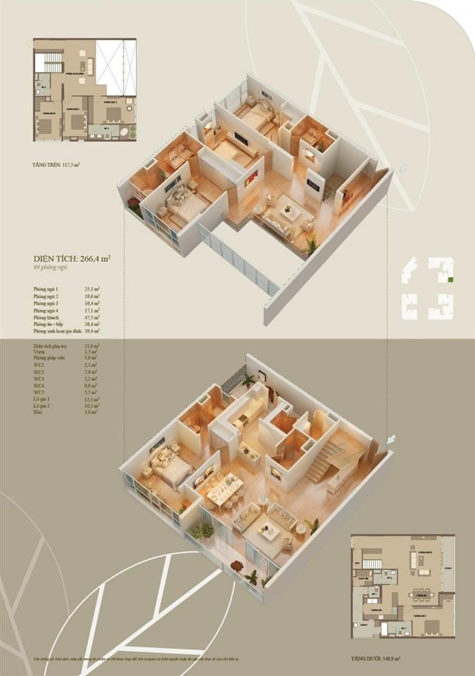 Căn hộ duplex cc mandarin garden, 267m2.  0974 681 ***