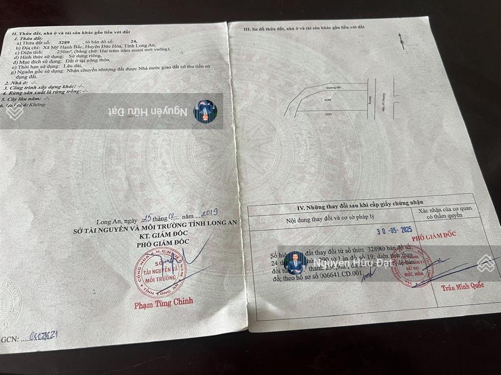 Bán đất tại đường lục viên, xã mỹ hạnh bắc, đức hòa, long an. giá 3,2 tỷ, ngang 10x20m=250m2