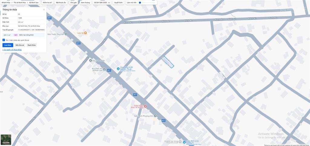 Chính chủ cần bán đất tặng nhà, ninh sơn, tx ninh hoà giá 1.2 tỷ