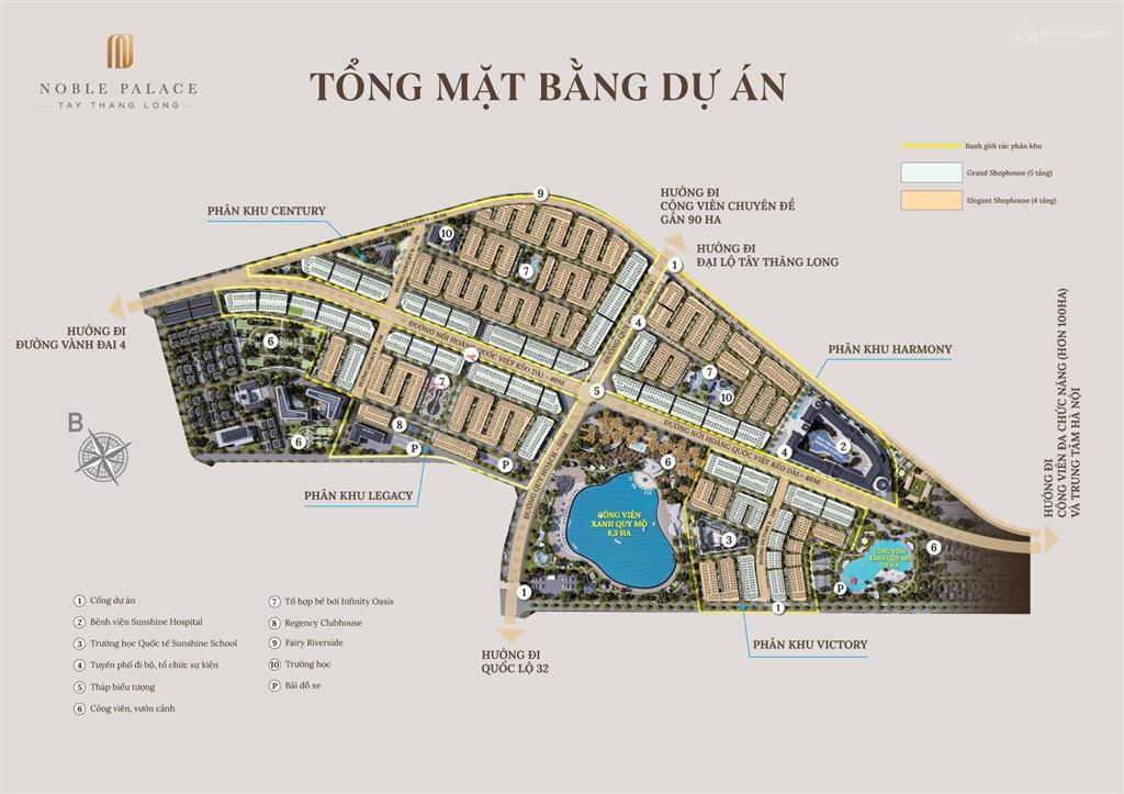 Shophouse 5tầng 75m2 vừa ở vừa kinh doanh, ngay khu cổng chào, nằm trên trục đường chính của dự án