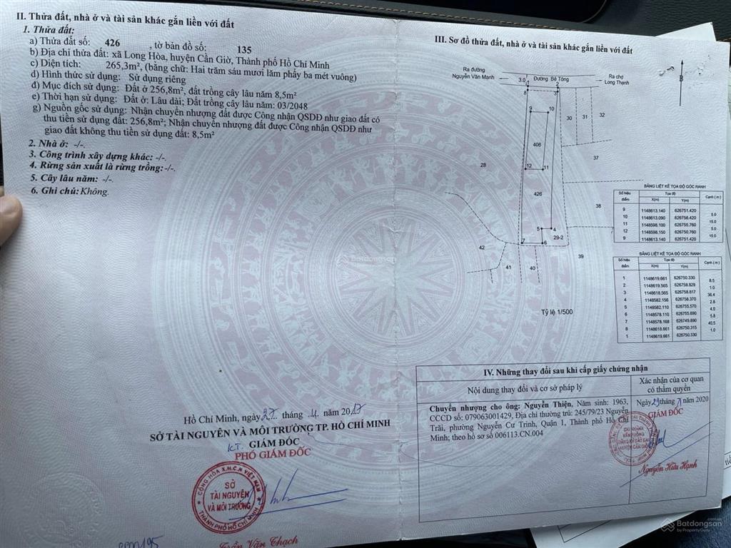 Chính chủ bán nhà long hoà cần giờ , sát vin 1km