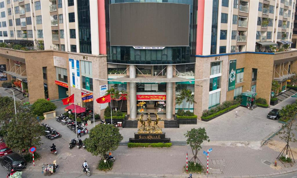 Cho thuê mb tm & vp đẹp và giá tốt khu mỹ đình tại tòa sunsquare, dt gần 860m² có chia ô lẻ