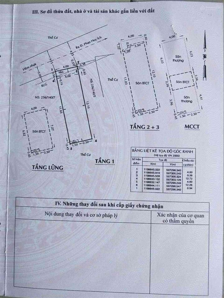 Bán nr 5pn, 5wc, 52,6m2 tại 256 phan huy ích, gò vấp, 6,9 tỷ
