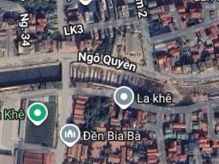 Chính chủ cần bán lô đất mặt phố ngô quyền, hà đông, vị trí đắc địa 3 ô tô tránh, sổ đỏ chuẩn
