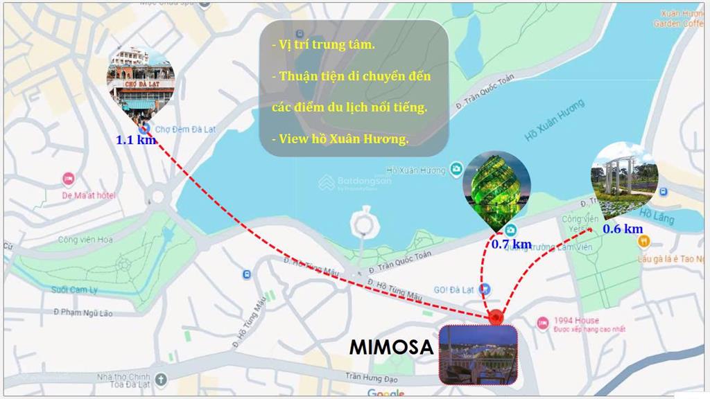 Bán khách sạn mimosa villa vị trí hiếm ngay trung tâm đà lạt, view hồ xuân hương