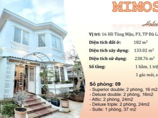 Bán khách sạn mimosa villa vị trí hiếm ngay trung tâm đà lạt, view hồ xuân hương