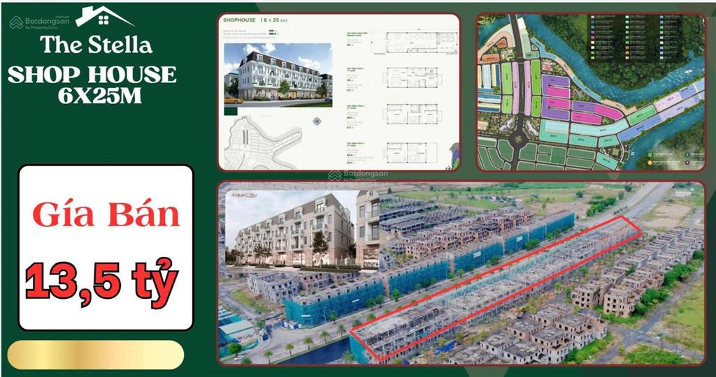 Shop 2 mặt tiền đường 45m khu stella. giá 13,5 tỷ, thanh toán 5,4 tỷ sở hữu ngay.  0939 420 ***