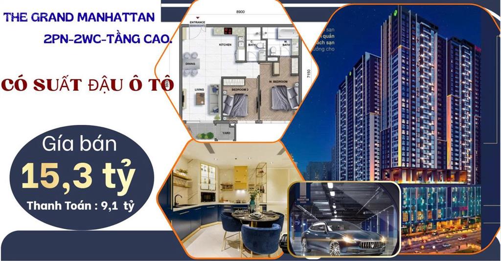 Chỉ cần 9,1 tỷ sở hữu ngay căn 2pn tầng cao có suất đậu ô tô tầm view đẹp.  hoài châu 0939 420 ***