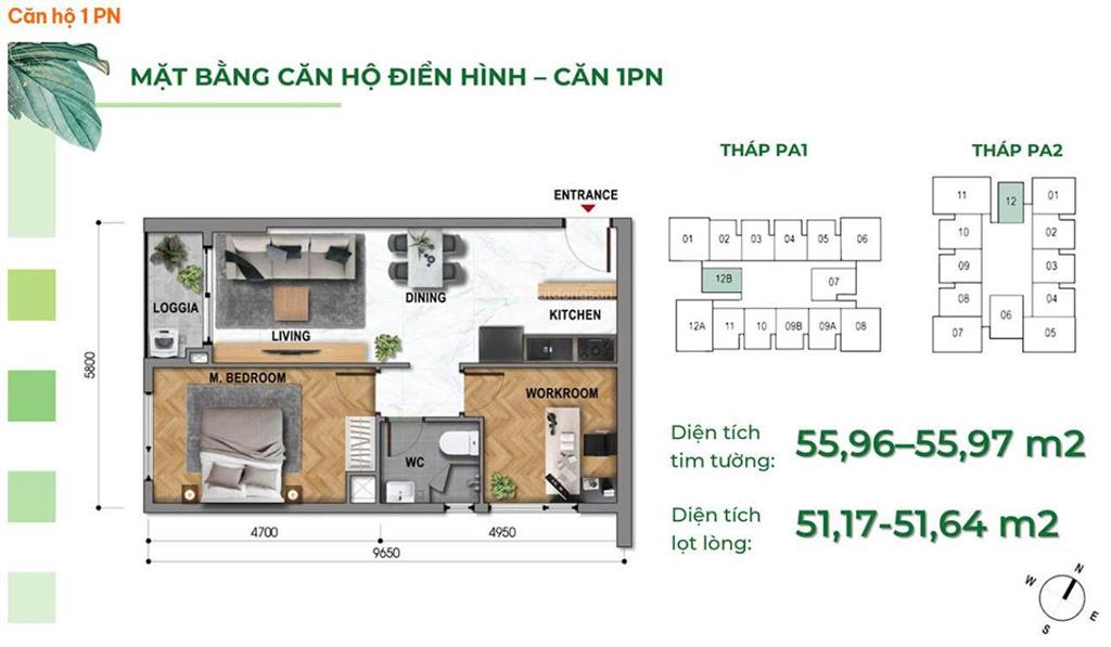 Hàng hiếm quận 11, căn 1pn tầng cao, giá tốt dự án chỉ 5,1 tỷ.  hoài châu 0939 420 ***