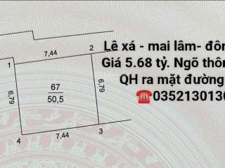 Bán nhà riêng tại lê xá, 5,68 tỷ, 50m2, 3pn, 3wc, hướng bắc