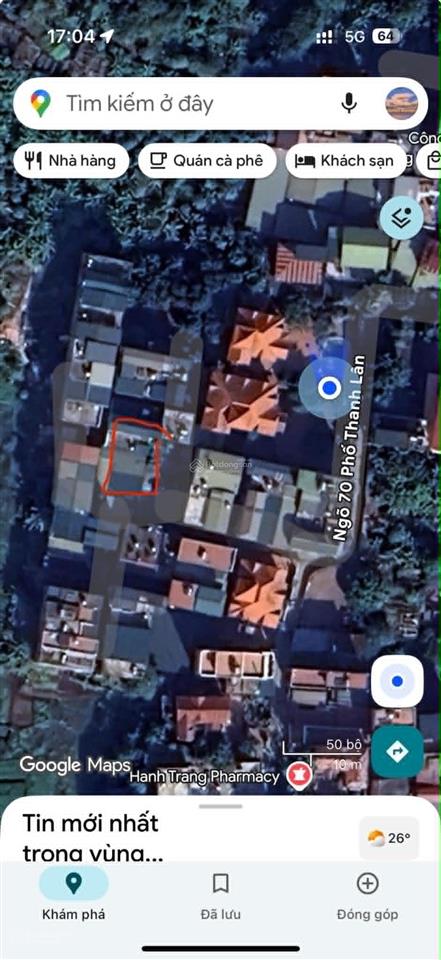 Bán đất tại ngõ 70, thanh lân, 26 tỷ, 142.5 m2, thích hợp xây chung cư mini
