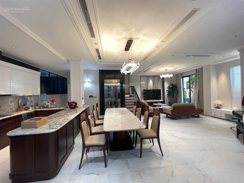 Cho thuê biệt thự đơn lập góc 250m2 mặt vườn hoa thang máy full nội thất xịn mới tinh 5pn giá 75tr