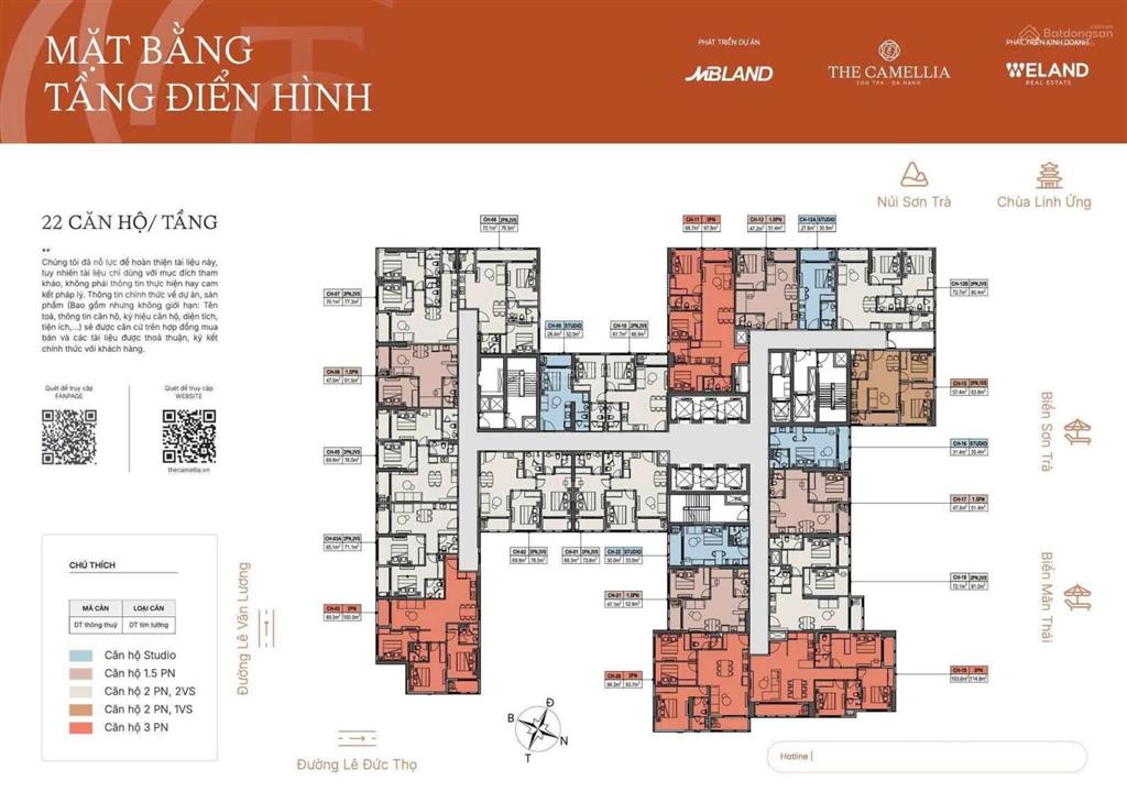 Mở bán căn hộ biển sơn trà the camellia "tựa núi  hướng biển" giá chỉ từ 1,68 tỷ, sở hữu lâu dài