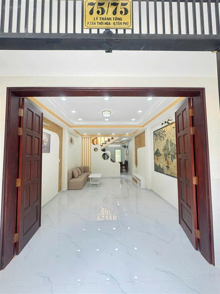 Nhà mới lý thánh tông, tân phú, 6,3tỷ, hẻm kinh doanh, 2tầng kiên cố, 48m2