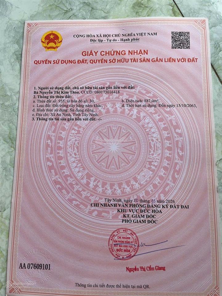 Tôi chính chủ cần bán gấp lô đất mặt tiền nhựa