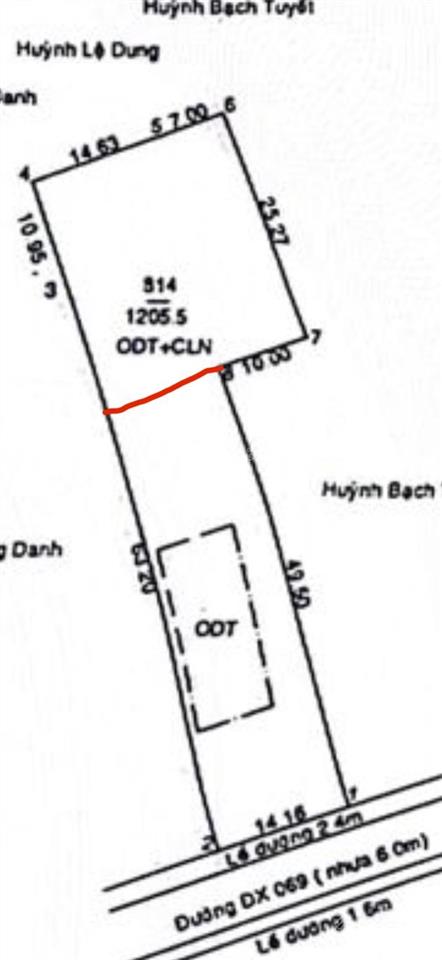 Bán nhà riêng 700m2 tại phường định hoà, thủ dầu một, giá 7.5 tỷ