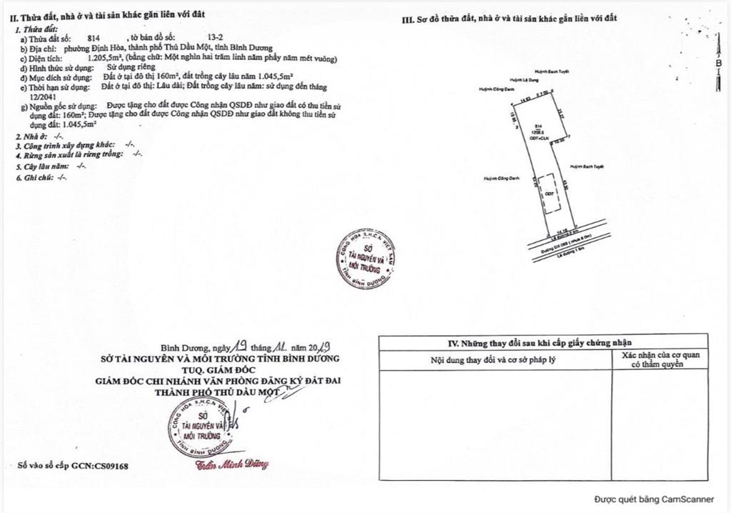 Bán nhà riêng 700m2 tại phường định hoà, thủ dầu một, giá 7.5 tỷ
