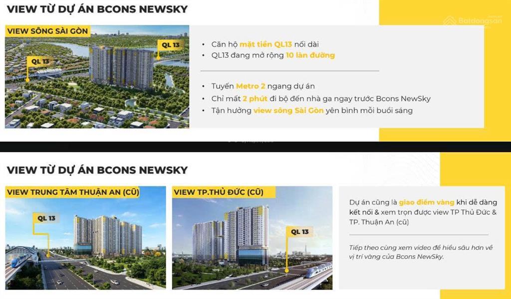 Bán cc đẹp bcons newsky, quốc lộ 13, 2,256 tỷ, 47m2, nhiều tiện ích
