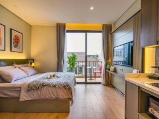 Phú nhuận studio ban công  full nội thất, ở là mê